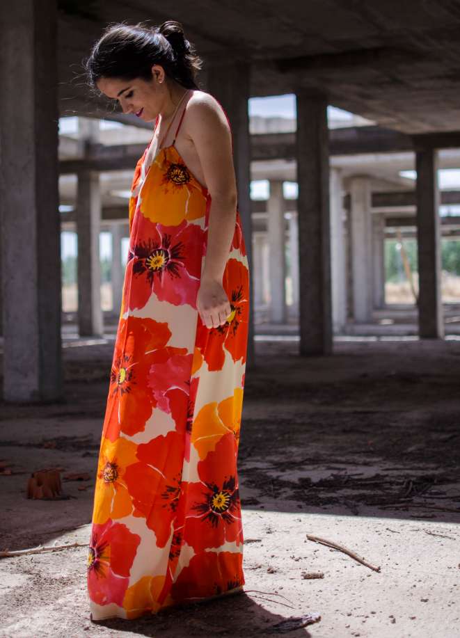 Vestido flores mango - Pink Lovely