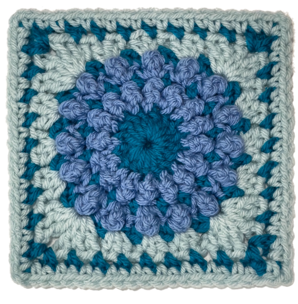 Tilda Wheel 6-Inch Crochet Square - Pink Mambo