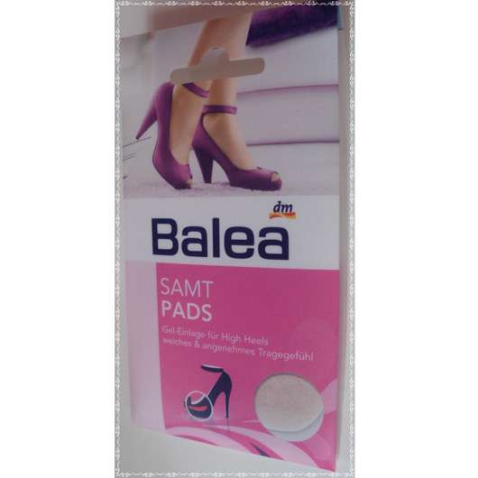 Test Fusskomfortprodukte Balea Samt Pads GelEinlage für High Heels