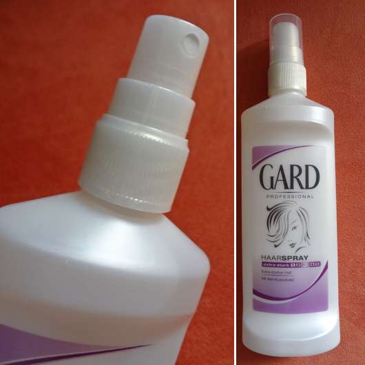 Test Haarspray Gard Professional PumpHaarspray Extra Stark Testbericht von HonigErdbeere