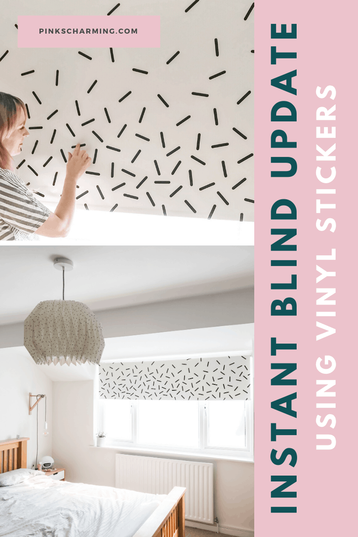 How To Transform an Old Roller Blind (with Stickers!) pinkscharming