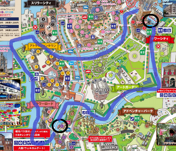 ハウステンボスはどの位広い？ 効率的な回り方や移動手段 優しい雨