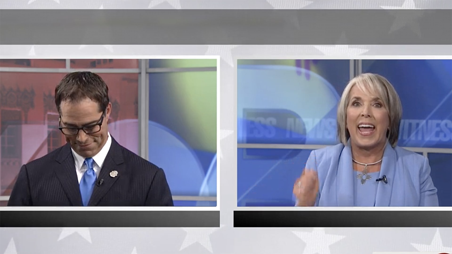 Ronchetti clobbers Lujan Grisham in first TV debate