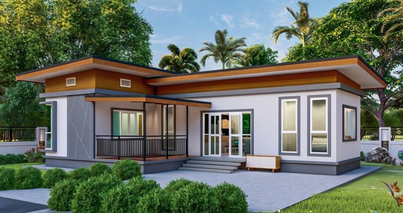 LShaped House Plan with Shed Roof Pinoy House Designs