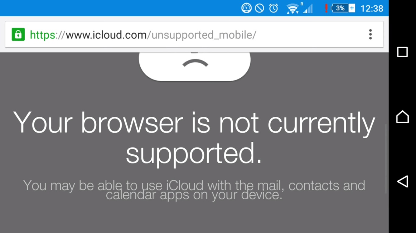 Quick Fix iCloud website not loading, browser not supported
