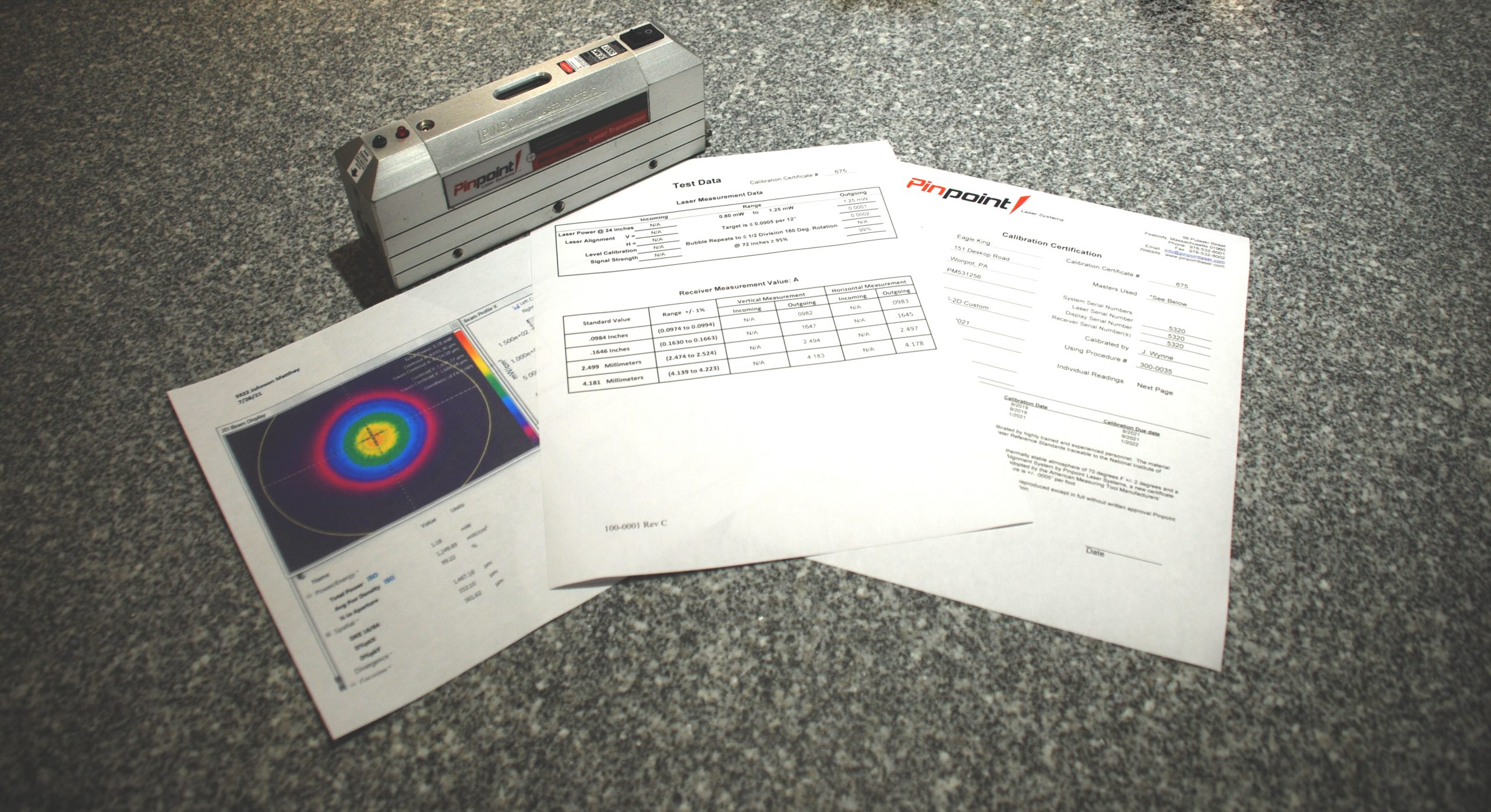 Certified Conformance Calibration Pinpoint Laser Systems