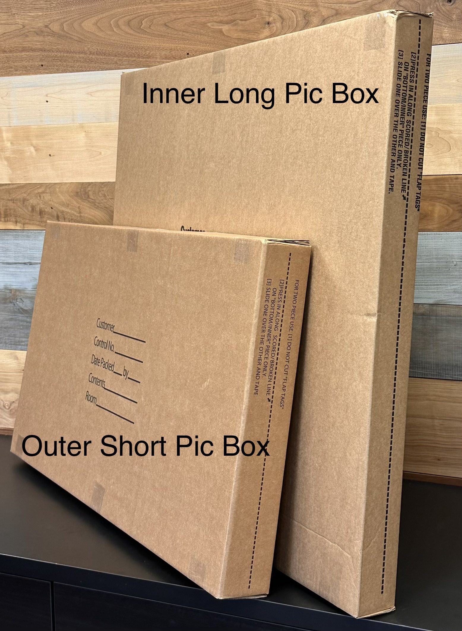 Mirror Moving Box Inner and Outer Boxes for Transporting Large Mirrors