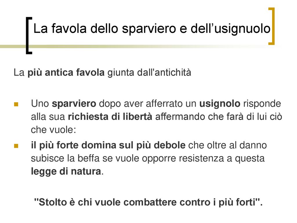 Lo sparviero e l’usignolo NULLA DIES SINE LINEA