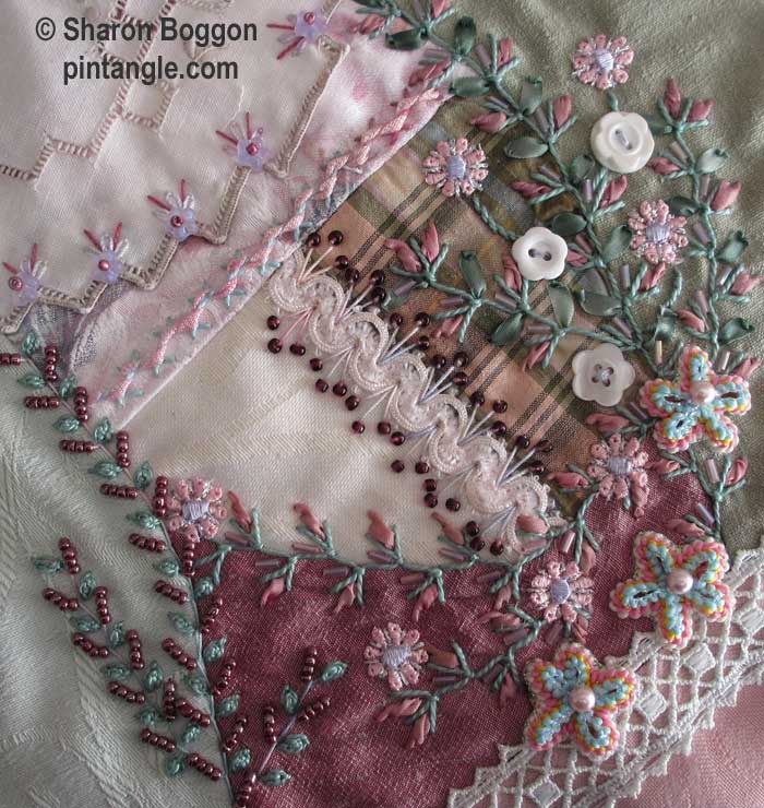 Crazy Quilt Lace block 20 Pintangle