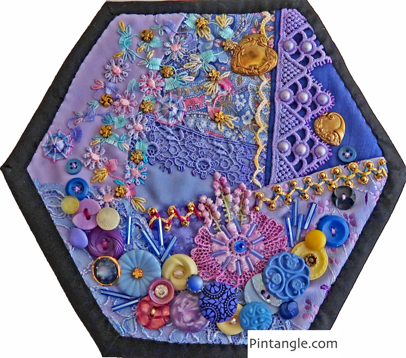 2020 Crazy Quilt block 17 Pintangle