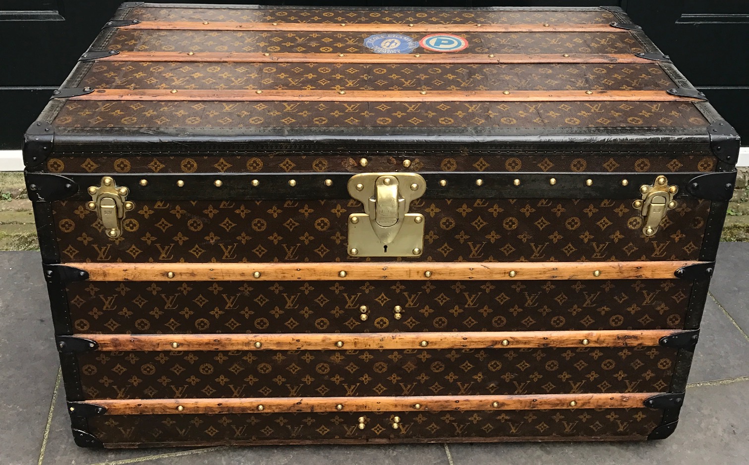 Antique Louis Vuitton coffee table trunk Pinth Vintage Luggage