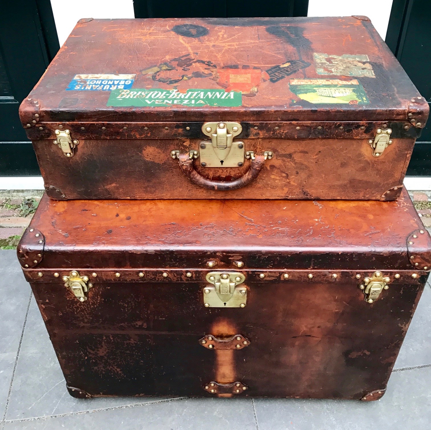 Antique Louis Vuitton restored luggage set Mary Miles Minter Pinth
