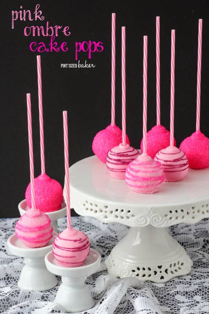 Pink Ombre Cake Pops • Pint Sized Baker
