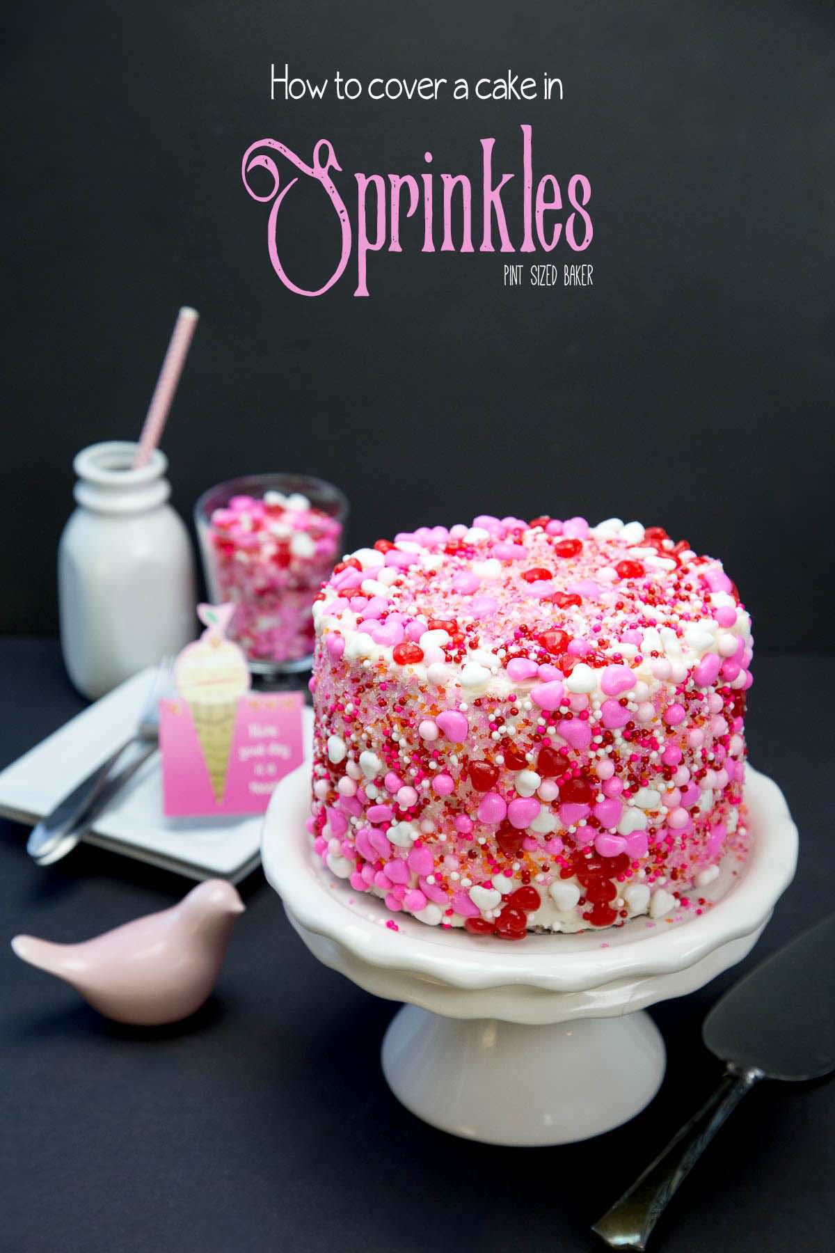 How to cover a cake in Sprinkles Pint Sized Baker