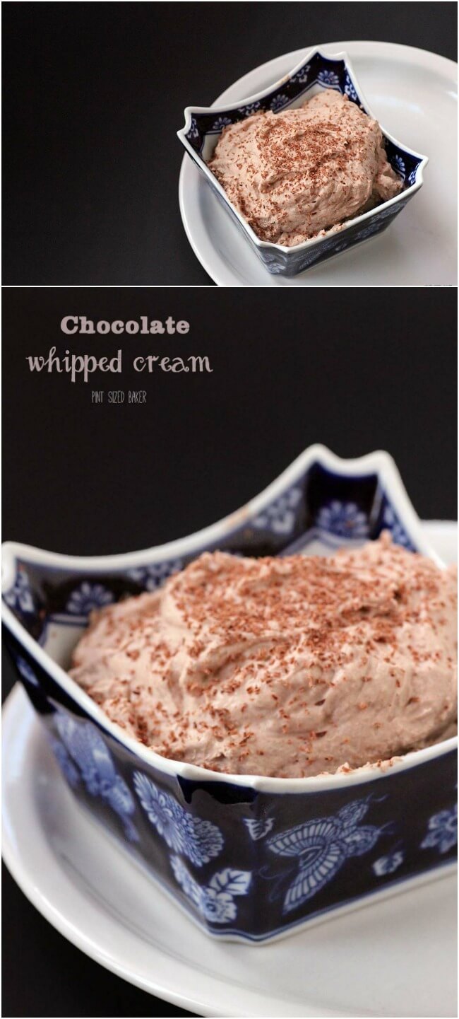 Chocolate Whipped Cream Frosting Pint Sized Baker