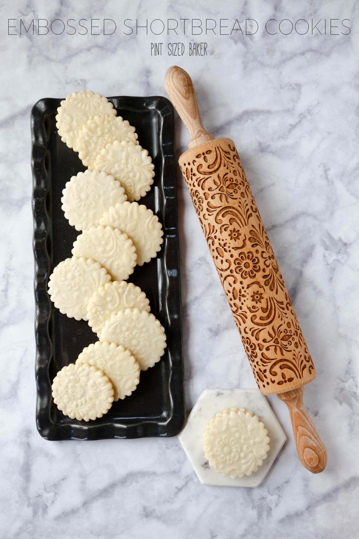 Embossed Shortbread Cookies - Pint Sized Baker