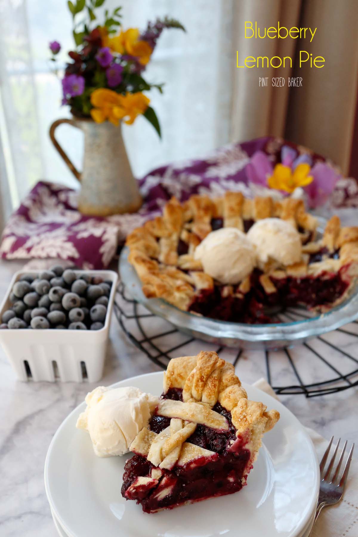 Blueberry Lemon Pie • Pint Sized Baker