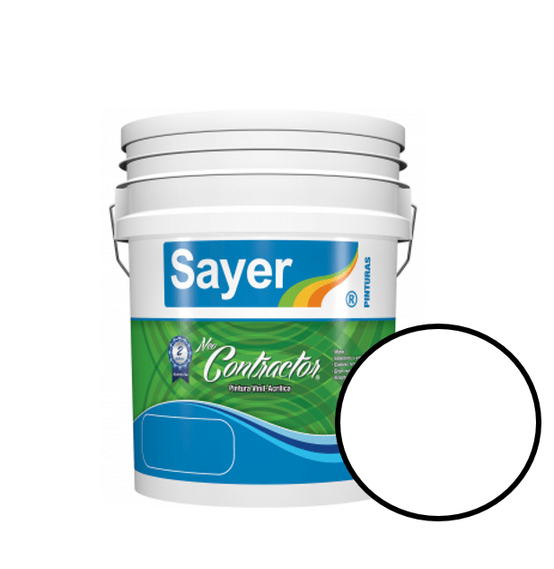 🏠 Cubeta de Pintura Blanca 19 lts Neo Contractor Sayer
