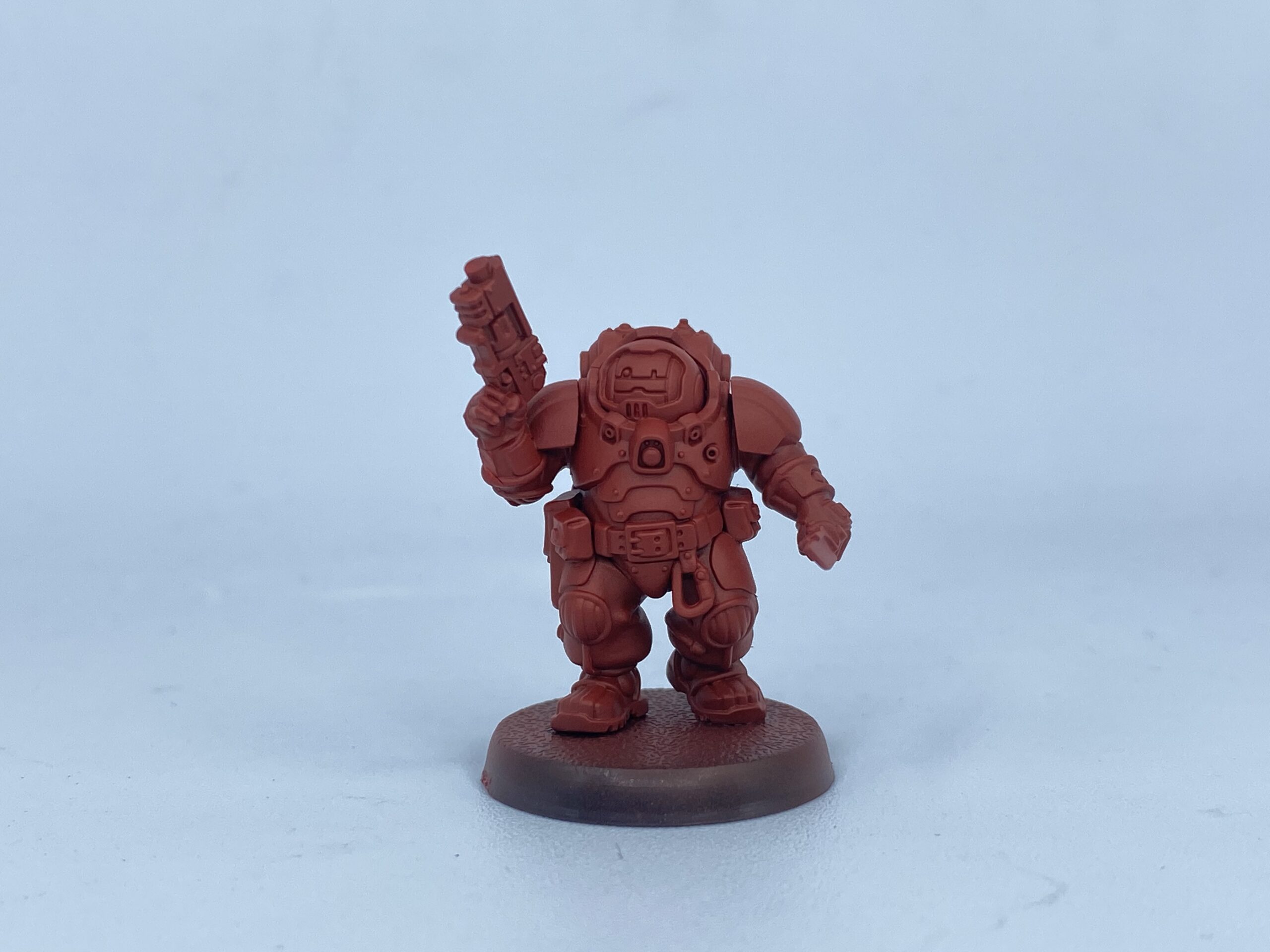 How to paint a battle damaged orange armor Votann 40k