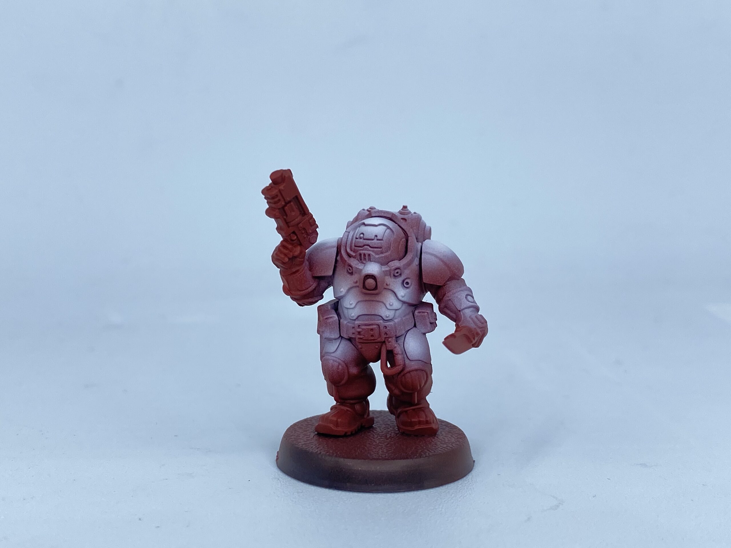 How to paint a battle damaged orange armor Votann 40k
