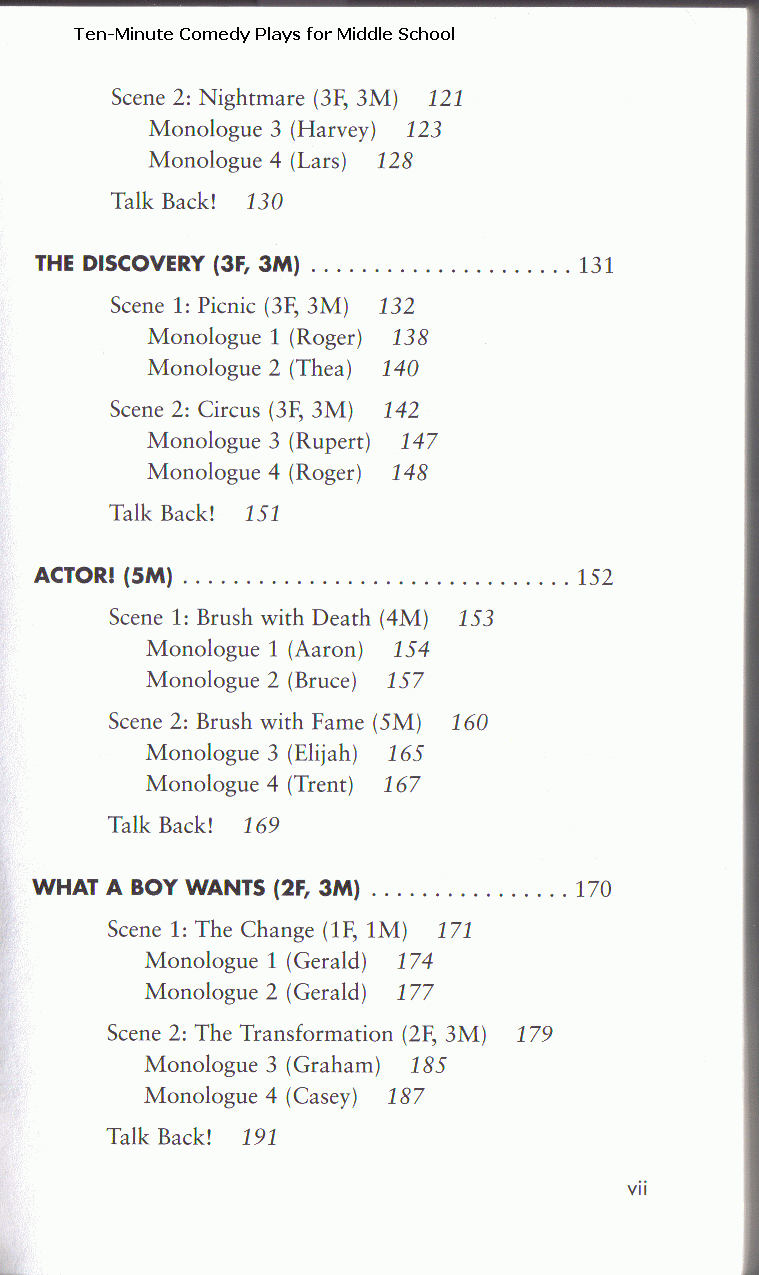 TenMinute Plays for Middle School10 minute plays for middle school