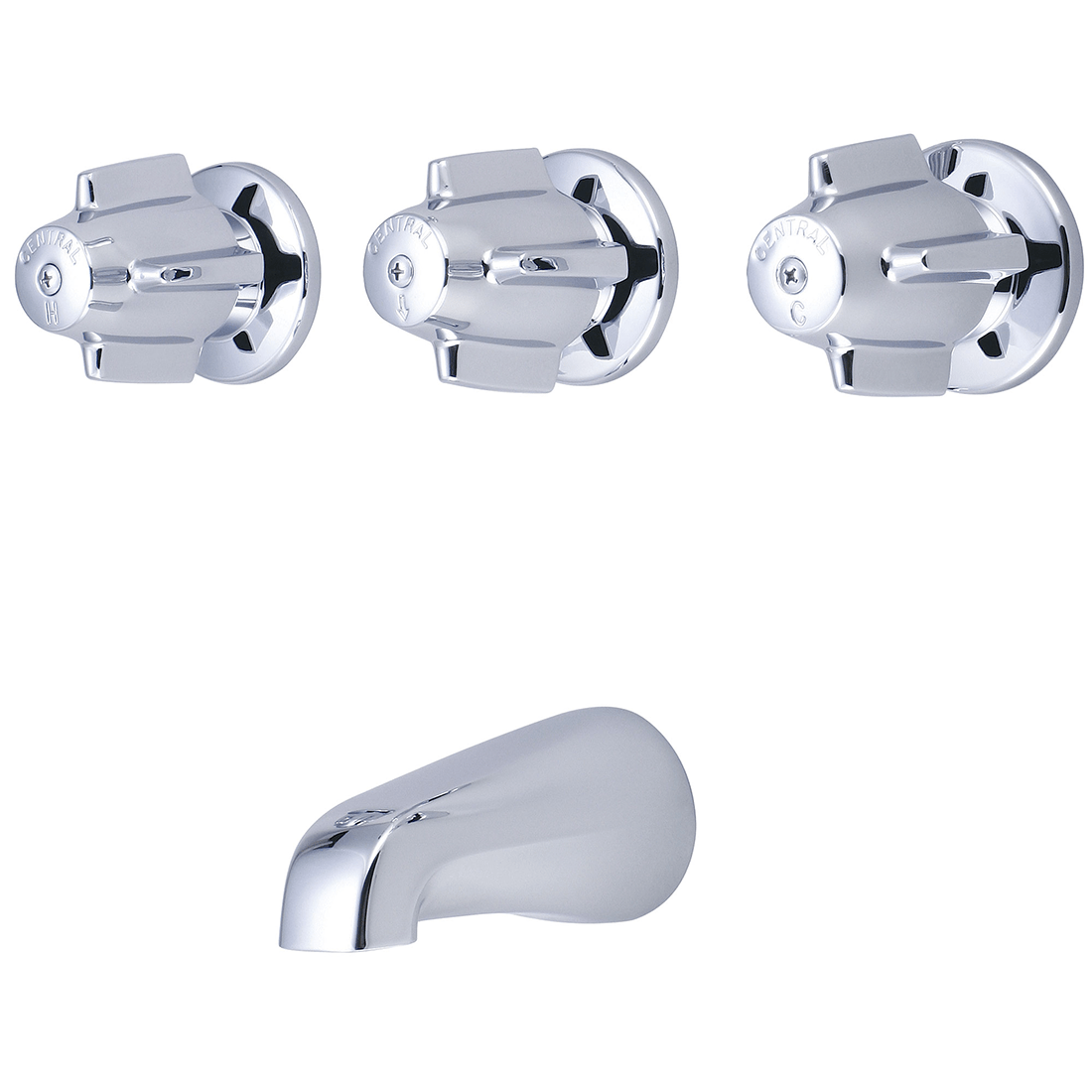 Central Brass Three Handle Tub Set