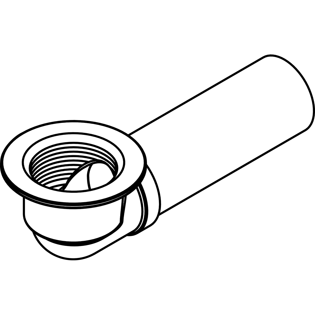 Central Brass Drain Shoe & Tube Without Strainer Body