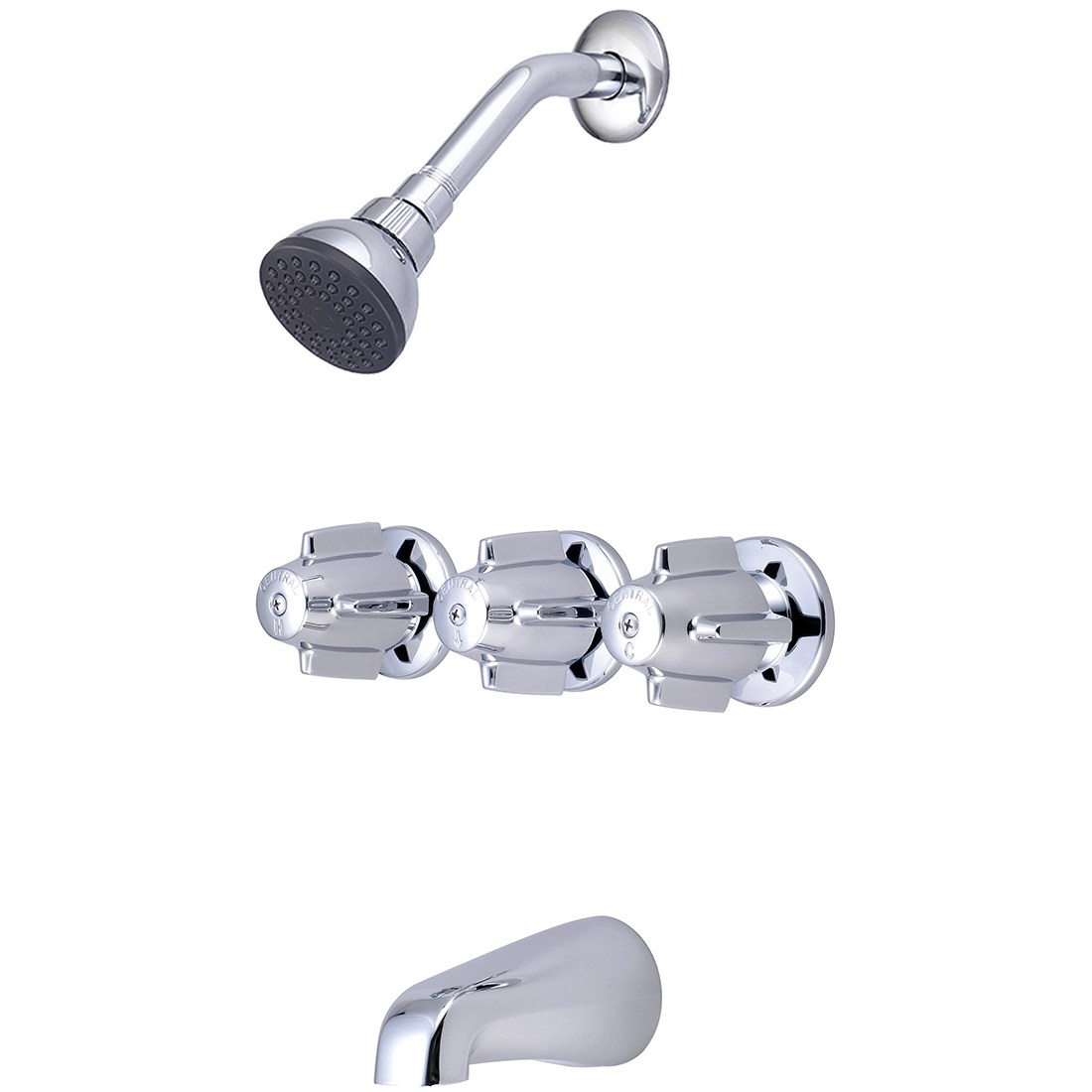 Central Brass Three Handle Tub And Shower Trim Kit