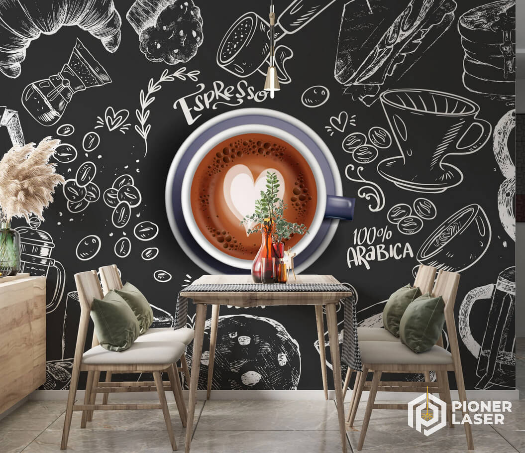 Jasa Wall Sticker Coffee Shop » Pioner Laser