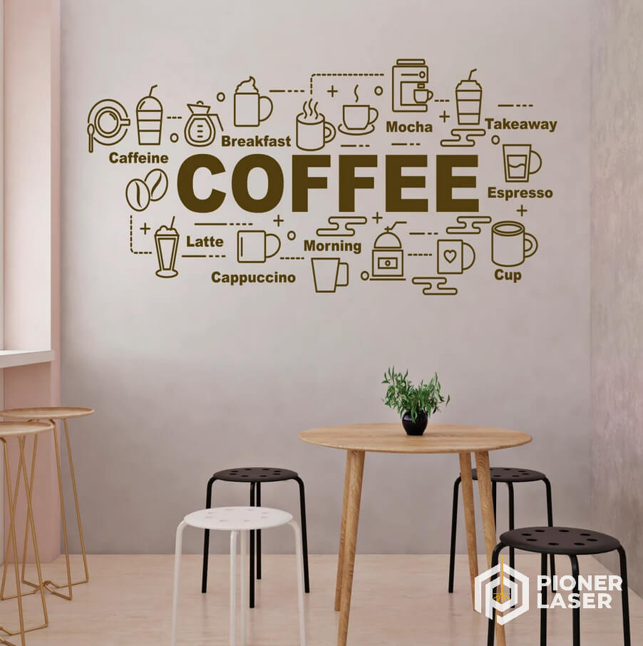 Jasa Wall Sticker Coffee Shop » Pioner Laser