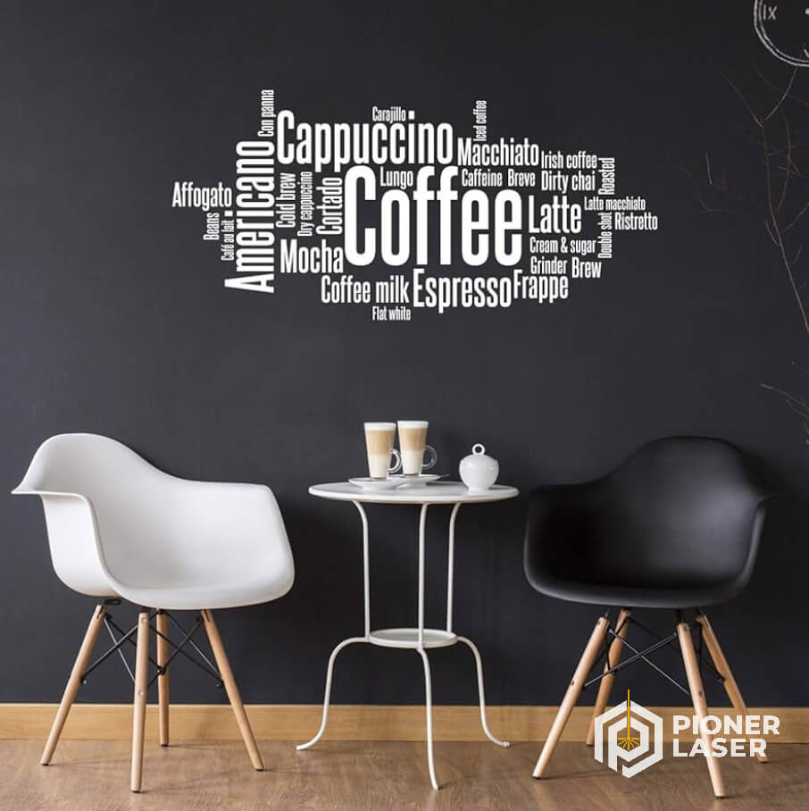 Jasa Wall Sticker Coffee Shop » Pioner Laser