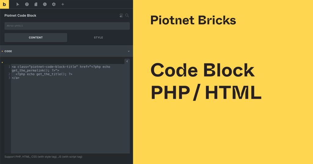 Code Block Bricks