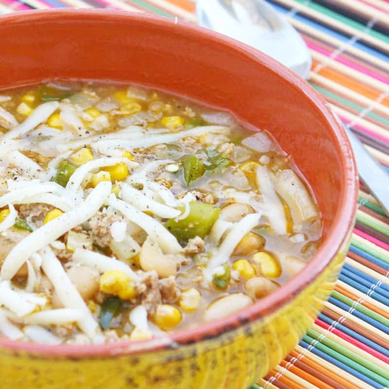 Crockpot Spicy White Turkey Chili