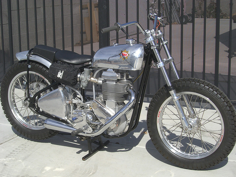 BSA Goldstar Flat Tracker Pipeburn