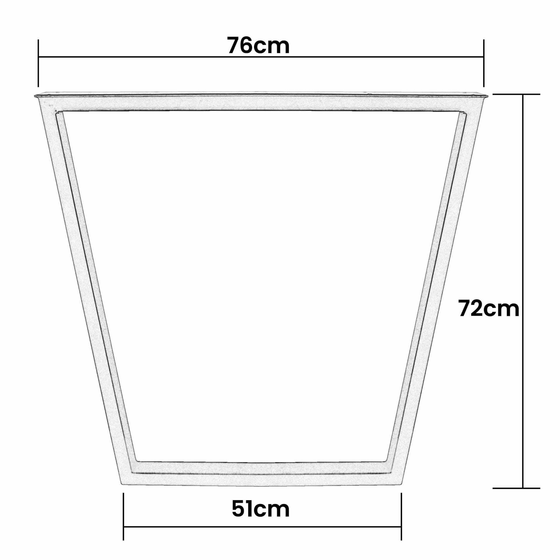 VFrame Industrial Steel Table Legs Pair Pipe Dream Fittings