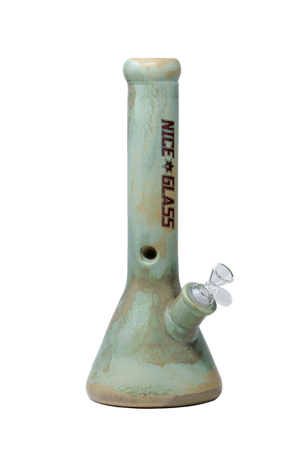 13 inch Stonework Green Ceramic Bong Pipe Dreamz