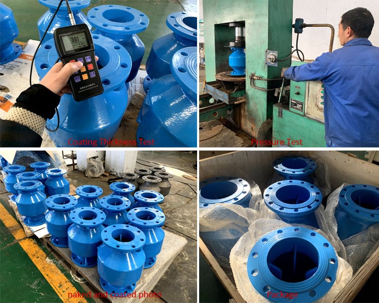 Flow straightener ductile iron pipe fitting and valvefactory