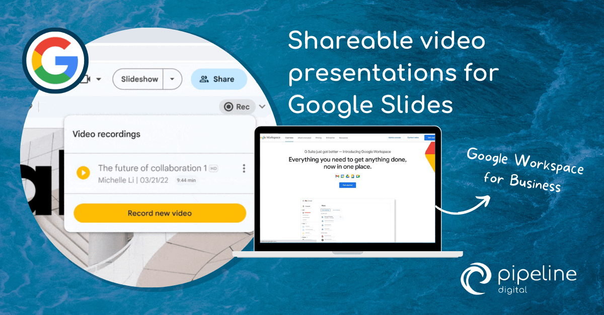 Shareable video presentations for Google Slides