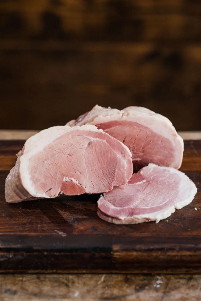 Unsmoked Cooked Ham Topside Native Breed, Free Range Pork Pipers Farm