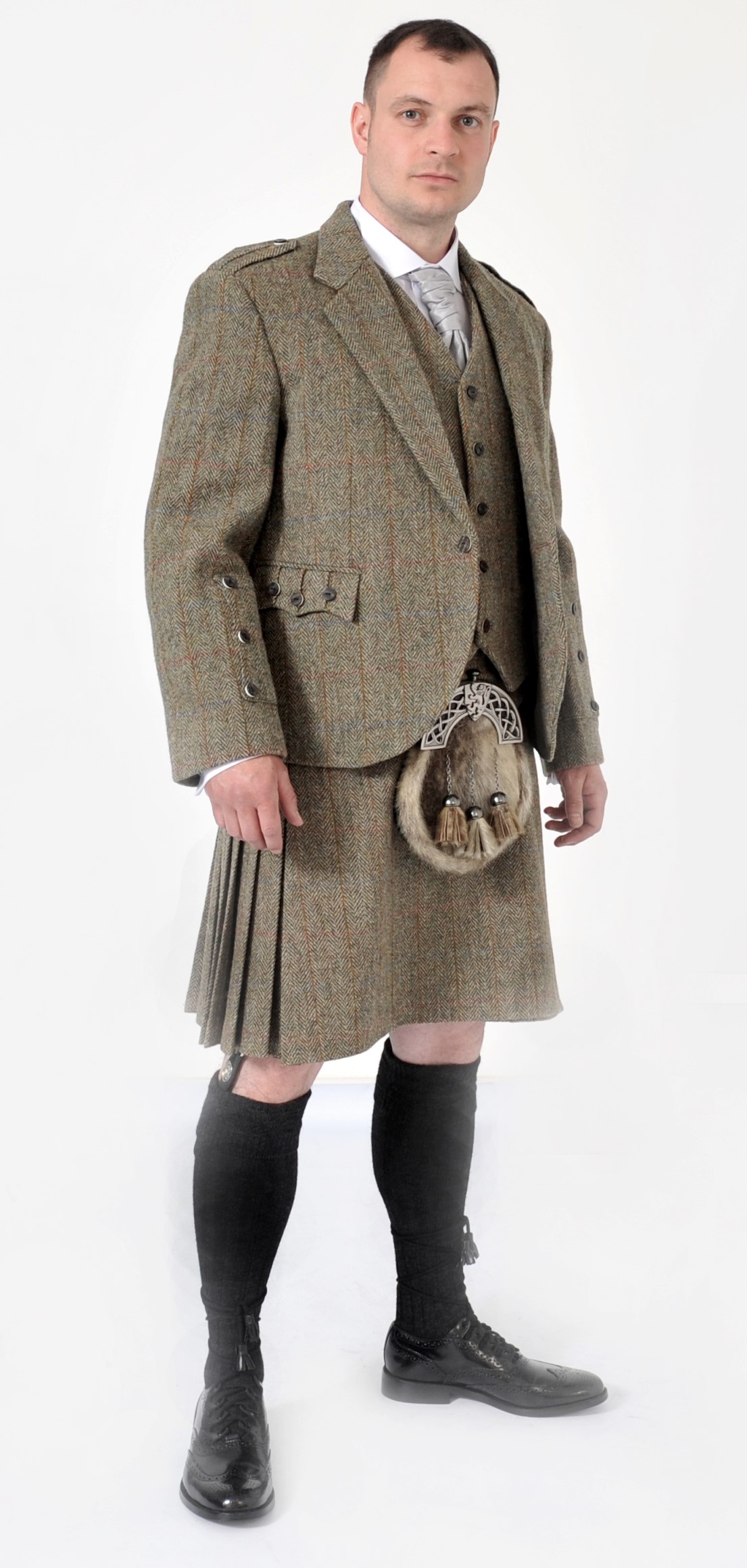 Harris Tweed 8 yard Kilt & Jacket Package Piper Store