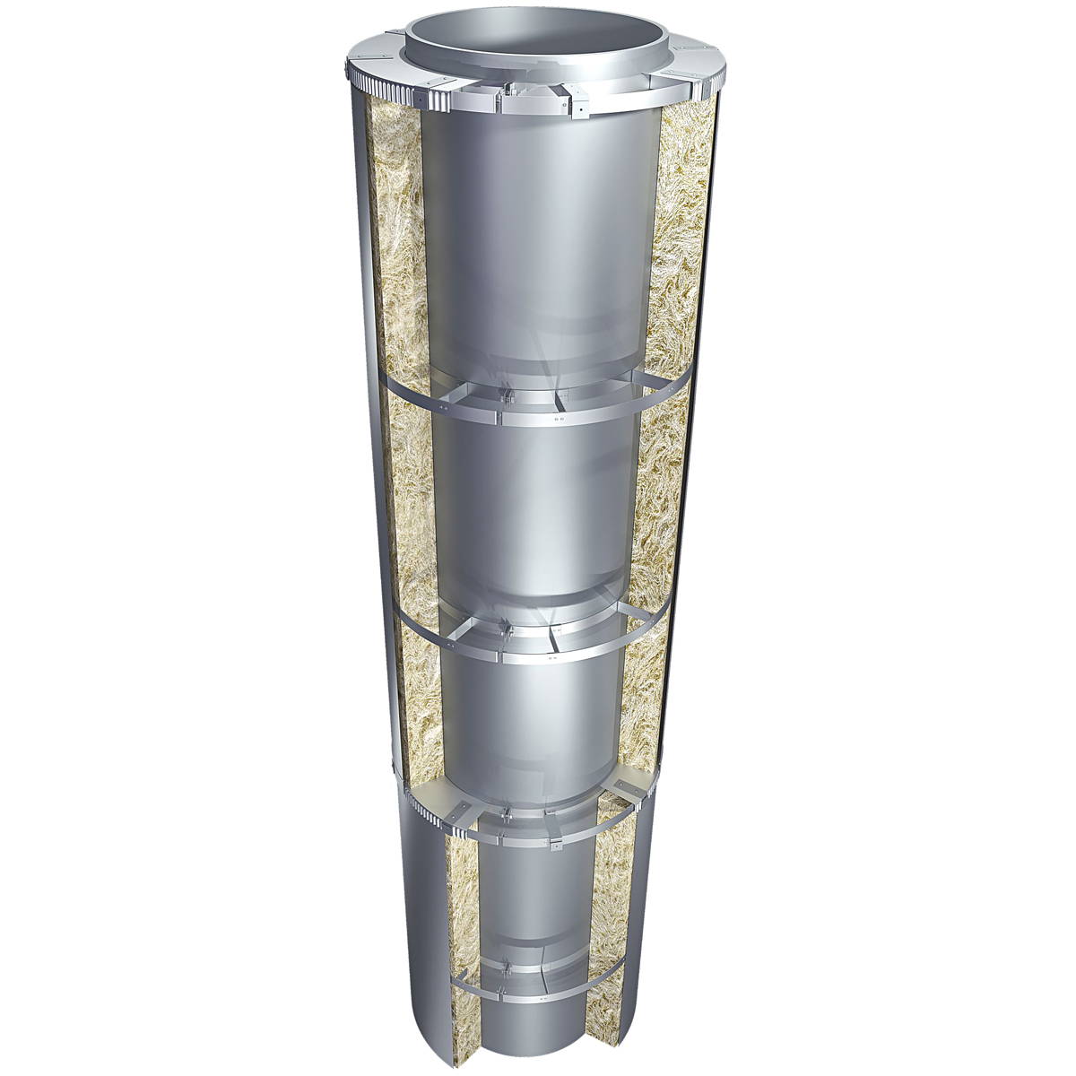 Support rings and brackets Thermal insulation and casing for pipelines