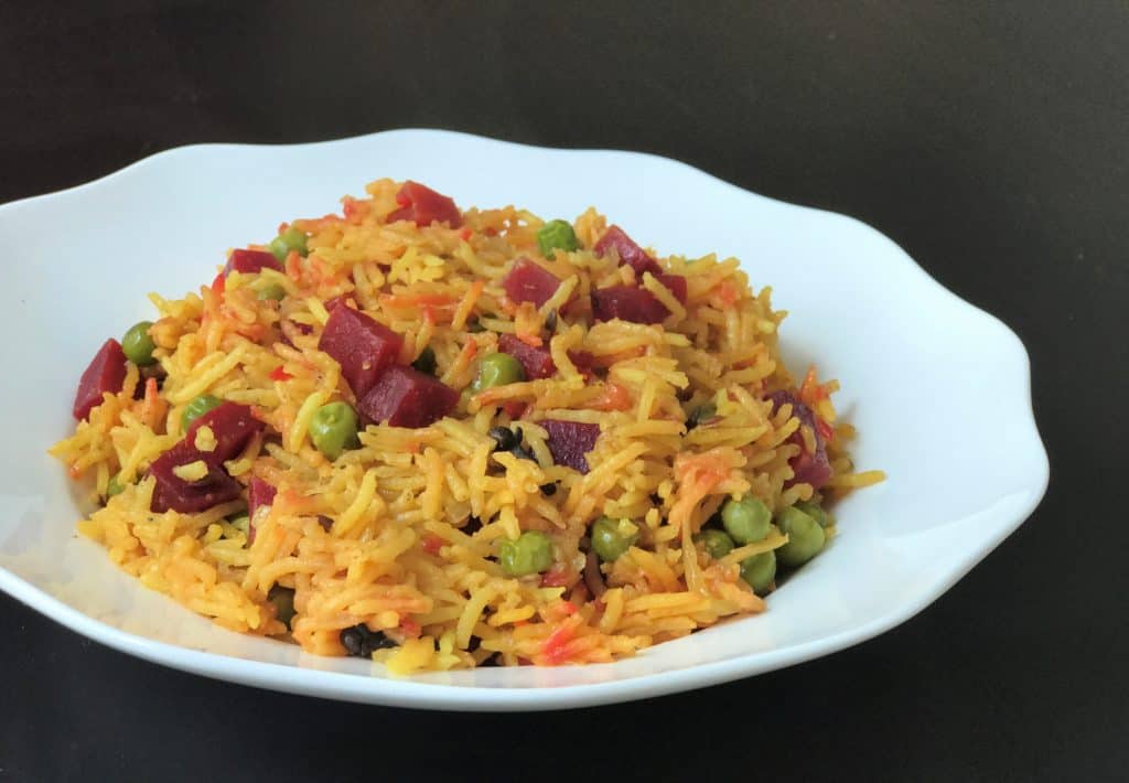 Beet Rice Pilaf / Beetroot Rice Instant Pot Piping Pot Curry
