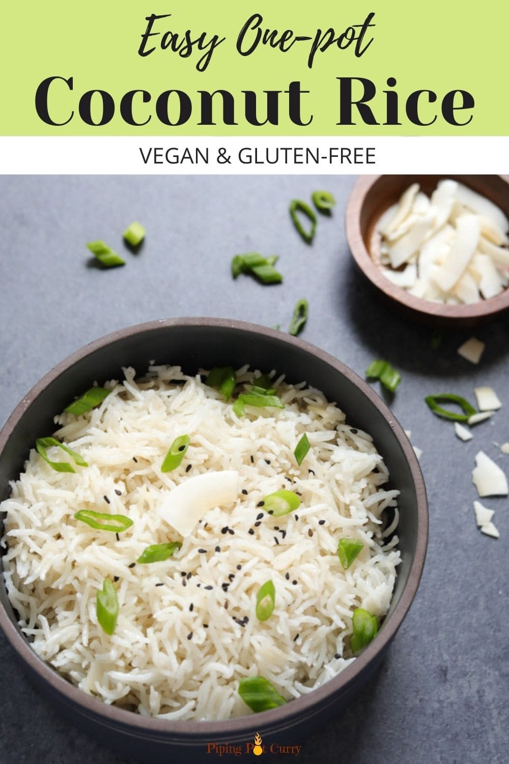 Pressure Cooker Coconut Rice (with potinpot option) Piping Pot Curry