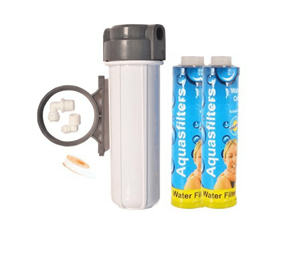 RO UV Aquaguard type Classic Bowl/Housing + Clamp + Taflon tap +Elbow 2