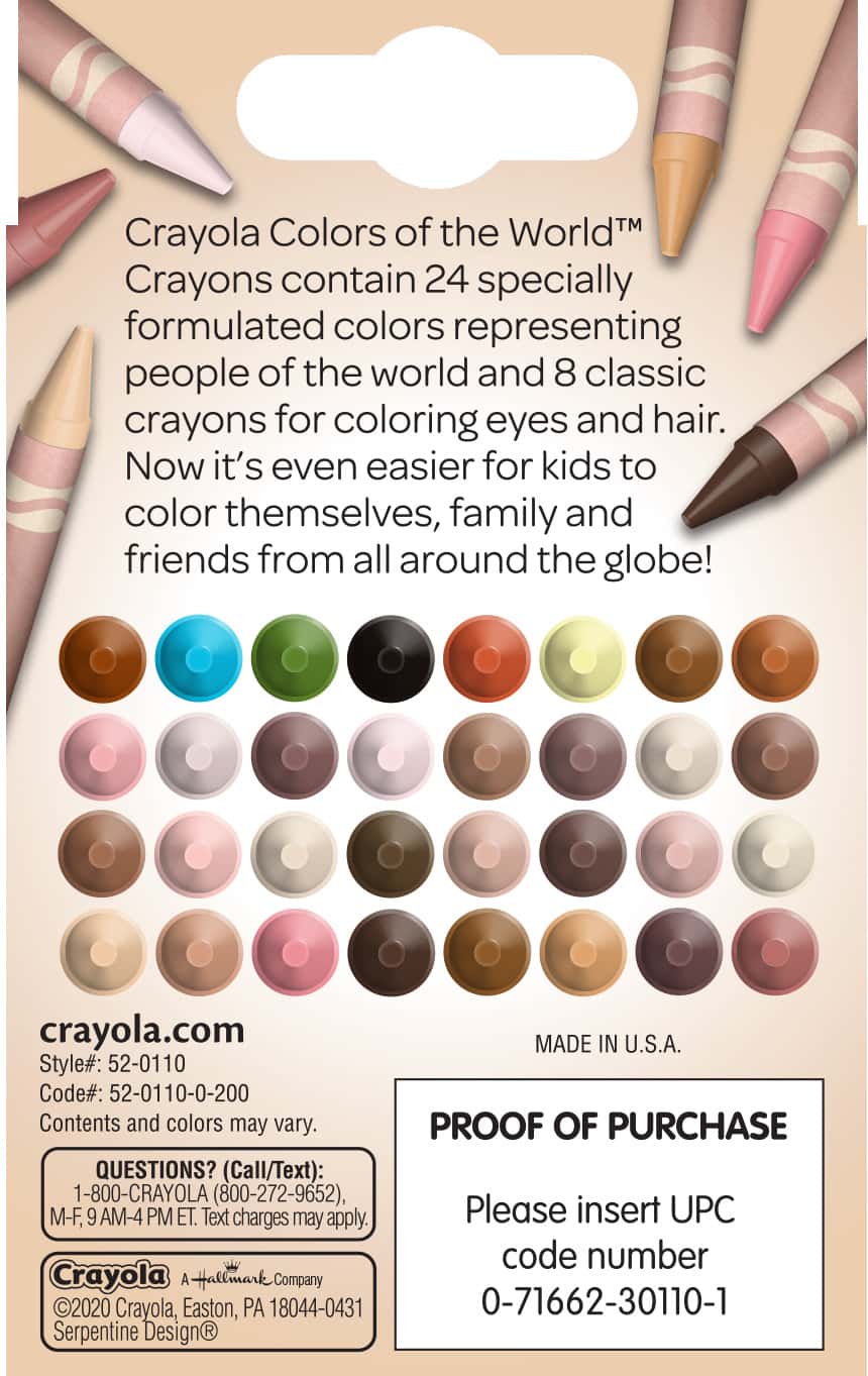 Crayola launches 'Colors of the World' crayon set with diverse skin