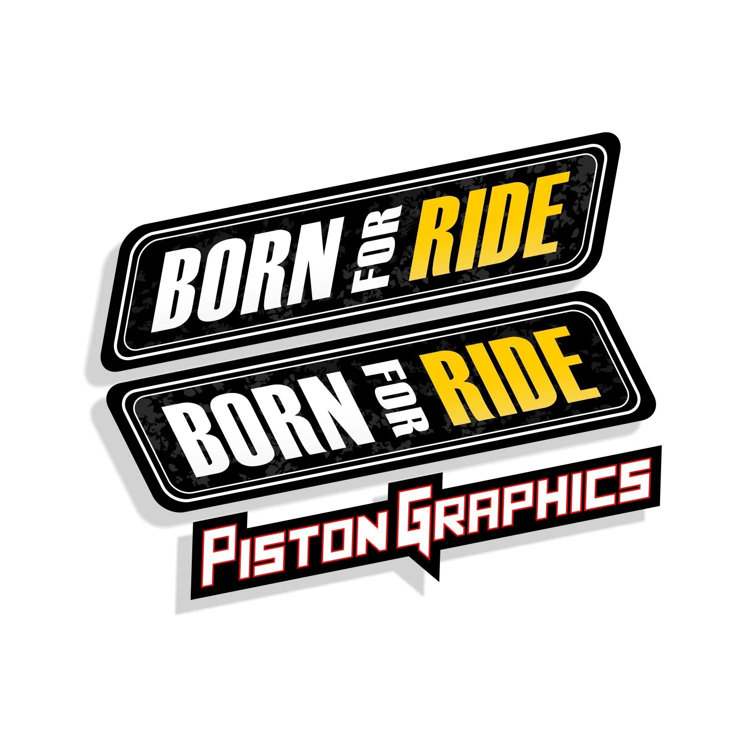 Piston Graphic Stickers for Car Born to Ride Sticker