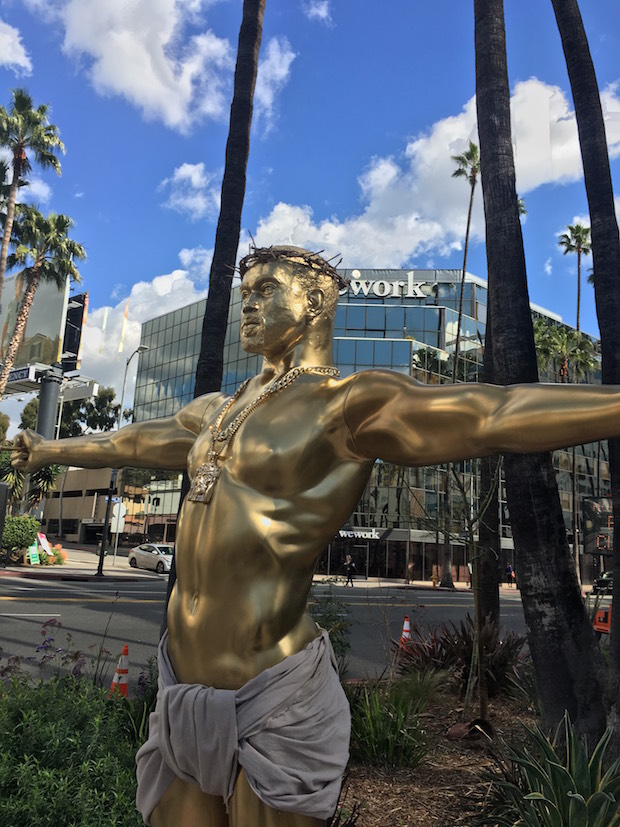 LifeSize Kanye Jesus Sculpture Appears on Hollywood Boulevard Pitchfork