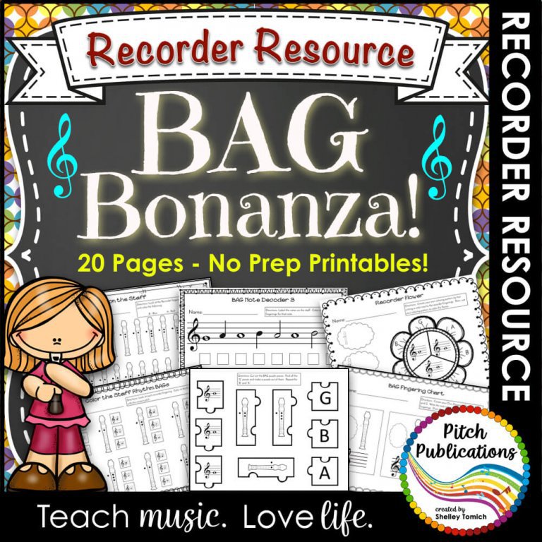 Recorder Resource BAG Bonanza 20 Page NoPrep worksheets!! Recorder Resource BAG Bonanza 20 Page NoPrep worksheets!!