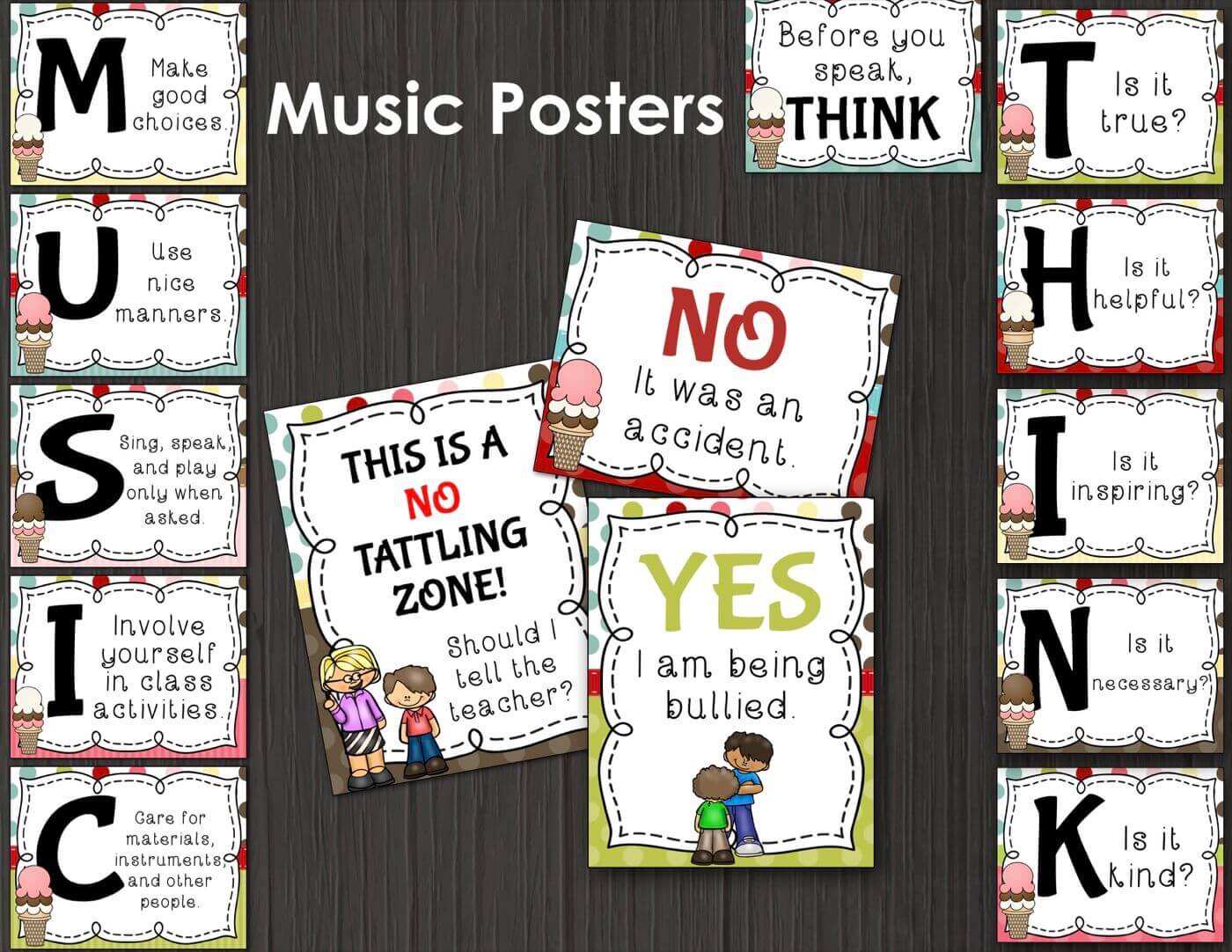 Music Decor BUNDLE SWEET SHOPPE Music classroom decorations!