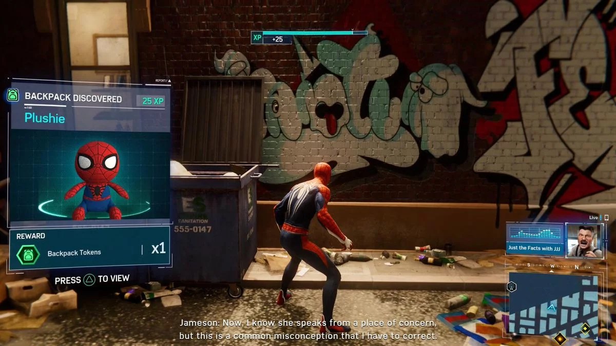 Как найти рюкзаки в Marvel Человекпаук для PS4. Для чего нужны жетоны